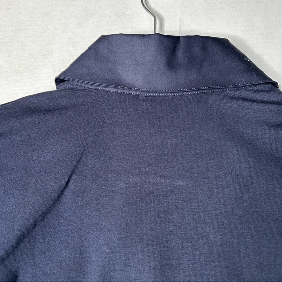 New Anatomie Womens Navy Alida Button Down Poplin Shirt Stretch Quick Dry Sz L - Picture 11 of 12